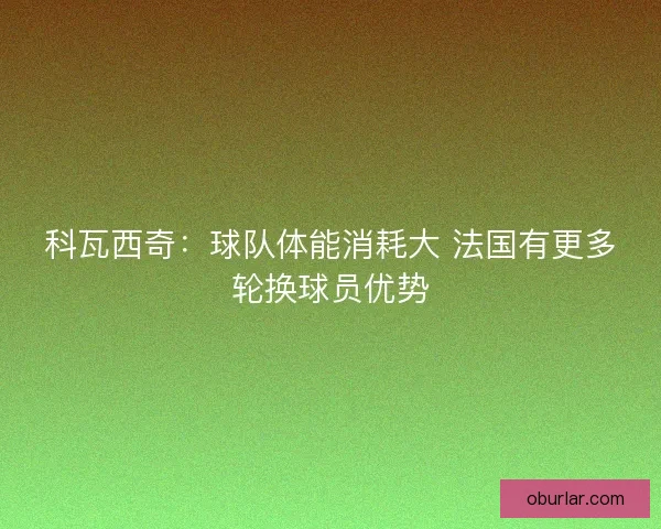 科瓦西奇：球队体能消耗大 法国有更多轮换球员优势
